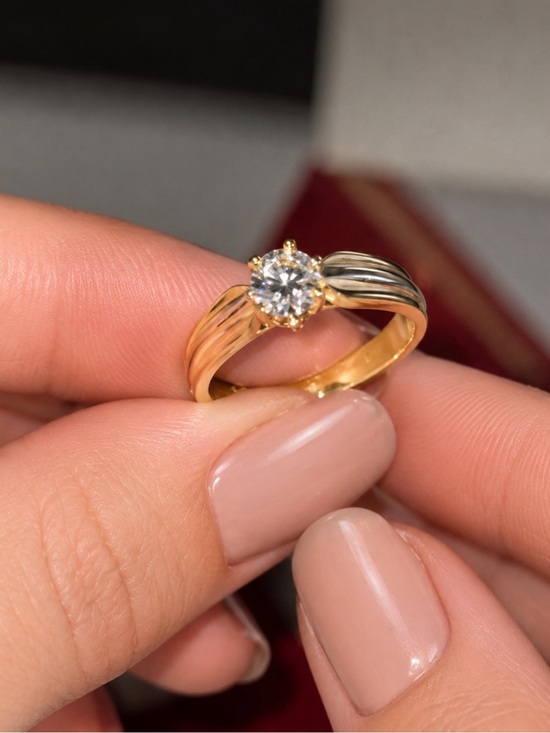 Cartier Jewelry - Cartier tricolor solitaire diamond ring with Gia cert and Cartier receipts